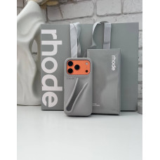 Подарунковий комплект RHODE Сірий – чохол на iPhone +  пакет 